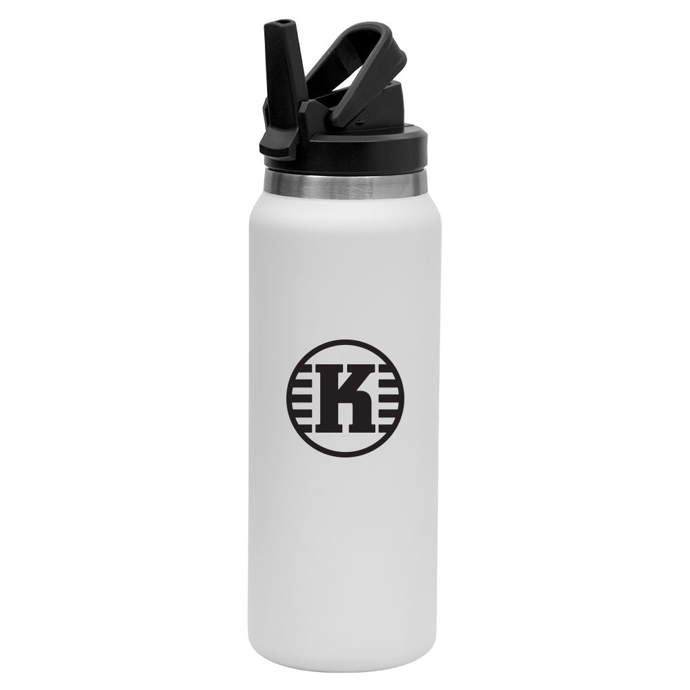 32oz Stainless Steel Water Bottle w/ Straw