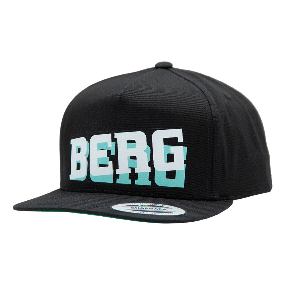 Five Panel Cotton Twill Flatbill Trucker Snapback Hat - Berg X-Out